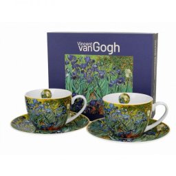 Van Gogh Íriszek porcelán csésze aljjal készlet 250 ml - 2 személyes - díszdobozos