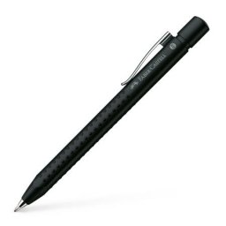 FABER-CASTELL Golyóstoll, 1 mm, XB, nyomógombos, metál fekete tolltest, FABER-CASTELL "Grip-2011", kék