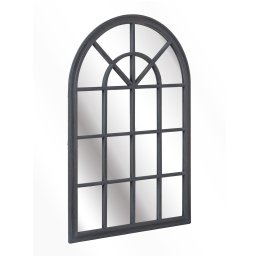 Casa Chic Savile, ablak alakú francia tükör, fa keret, 120 x 80 cm (MIR-WIN-120X80-GREY)
