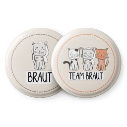 Spielehelden Kätzchen jelvények leánybúcsú ajándék 12 kitűző 5,6 cm extra nagy leánybúcsú ajándék (AMZBUTA015)