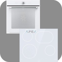 Gorenje Simplicity BOS6737SYW hőlégkeveréses sütő + ECT643SYW üvegkerámia főzőlap fehér színben
