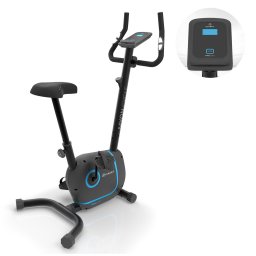 KLARFIT Myon Cycle, házi szobabicikli, szobakerékpár, lendkerék 12 kg, SmartCardio Studio (FIT4-MYON CYCLE Bl)