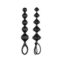 Satisfyer Love Beads - gyöngyös anál dildó szett (fekete)