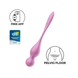 Satisfyer Love Birds 1 - App-vezérelt vibrációs gésagolyó (pink)