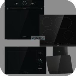 Gorenje Simplicity BOS6737SYB hőlégkeveréses sütő + ECT643BCSC üvegkerámia főzőlap + BM235G1SYB grilles mikrohullámú sütő + WHI649EB Döntött fali páraelszívó fehér színben