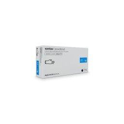 Mercator Santex rugalmas latex púderezett fehér orvosi kesztyű - 100 db - S - fehér