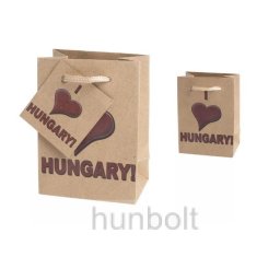 Hungary szív álló dísztasak 8x11 cm