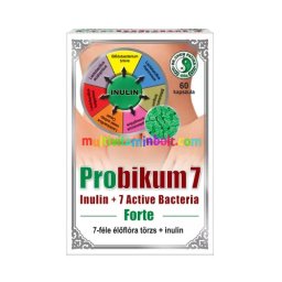 Probikum Forte 60 db kapszula, 7-féle élőflóra törzs probiotikum, és kapszulánként 360 mg inulin, prebiotikum - Dr. Chen
