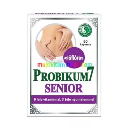 Probikum 7 Senior 50+, Multivitamin 60 db kapszula, élőflóra, inulin, probiotikum, 9-féle vitamin, ásványi anyagok - Dr. Chen