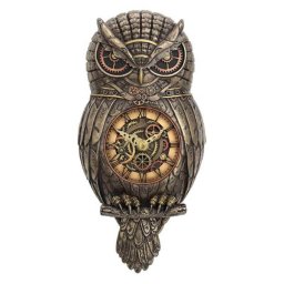 Baglyos ingás falióra - 31,5 cm