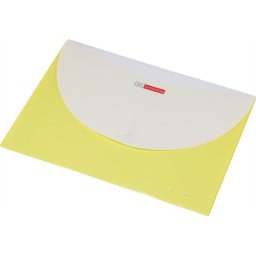 PANTA PLAST Irattartó tasak, A4, PP, patentos, két zsebes, 200 mikron, PANTA PLAST, sárga