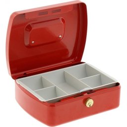 BURG WACHTER Office Line 2207 minőségi pénzkazetta (20 cm, piros)