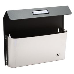 SILMEC 41?515.84 szórólaptartó / reklámanyag tartó (fekete-inox)