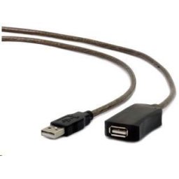 GEMBIRD USB 2.0 aktív hosszabbító kábel, 10m, fekete