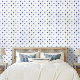 Fotótapéta kék virágos ornamentika