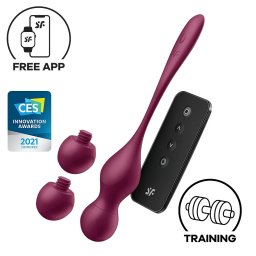 Satisfyer Love Birds Vary - App-vezérelt vibrációs gésagolyó (piros)