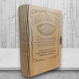 Lézervágott Whiskey Tartó Ajándékdoboz - Jack Daniel's Design, BTK0155