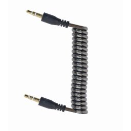 Gembird (CCA-405-6) 1.8m fekete 3.5mm jack spiral audio kábel