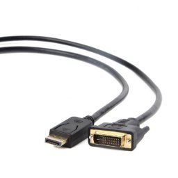 DisplayPort / DVI-D Dual Link (24+1) kábel 1.8m fekete Gembird (CC-DPM-DVIM-6)