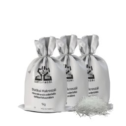 Fiber szál, beton erősítő szál. 1 kg/csomag. Statikai makrószál (42-45 mm) - adalék betonozáshoz acélháló helyett