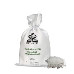 Vízzáró Betonszál Mix. 2.5 kg/zsák. Beton erősítő szál és fibrillált mikroszál keverék - 1m3 nedves környezetben alkalmazott betonhoz