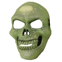 Fluoreszkáló koponya álarc, zöld