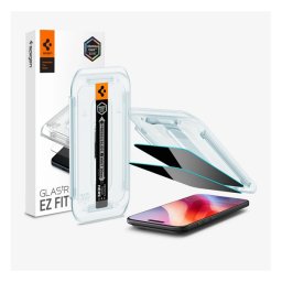 SPIGEN EZ FIT képernyővédő üveg 2db (2.5D, betekintés védelem, 0.2mm, 9H + segédkeret) ÁTLÁTSZÓ Apple iPhone 17 Air