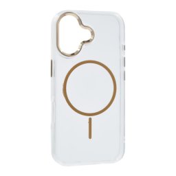 Szilikon telefonvédő (műanyag hátlap, kameravédő, MagSafe, légpárnás sarok) ARANY Apple iPhone 17