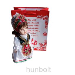 Házi áldás dísztasak barna kerámia babával