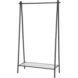 Többcélú gardróbállvány STEEW 92,5x153 cm fekete