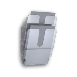 DURABLE Prospektustartó, fali, álló, A4, DURABLE "FLEXIPLUS 2", áttetsző