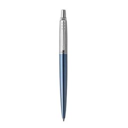 PARKER Golyóstoll, 0,7 mm, ezüst színű klip, Waterloo kék tolltest, PARKER "Royal Jotter", kék