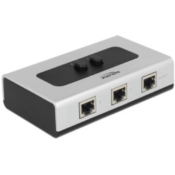 Delock Switch RJ45 10/100/1000 Mbps 2 portos kézi kapcsoló - kétirányú