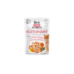 Brit Care Cat Fillets in Gravy with Tender Turkey & Savory Salmon 85 g