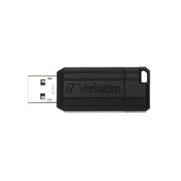 VERBATIM Pendrive, 128GB, USB 2.0, 10/4MB/sec, VERBATIM "PinStripe", fekete