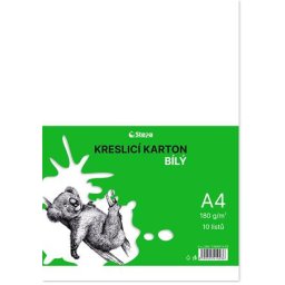 STEPA Rajzlap A4, 180g, 10 lap, STEPA, fehér