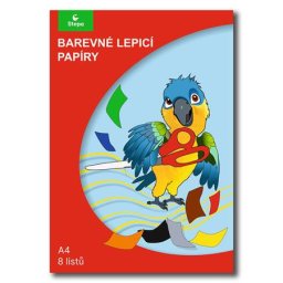 STEPA Színes papír, A4 , öntapadó, 8 lap, STEPA, vegyes színek
