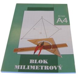 STEPA Milliméter papír, A4, 50 lap, STEPA