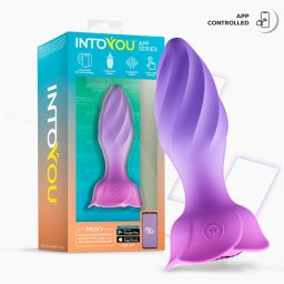 IntoYou - Moxy okos análvibrátor forgó fejrésszel (lila/pink) (APP-os)