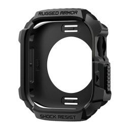 SPIGEN RUGGED ARMOR 2 pótszíj (egyedi méret, kicsi, szilikon, ütésállóság + szilikon keret) FEKETE Apple Watch Series 5 40mm, Watch Series 4 40mm, Watch Series 3 38mm