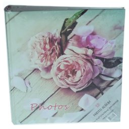 Virágos könyvkötött fényképalbum - 200 db 13x18 cm