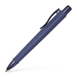 FABER-CASTELL Golyóstoll, 1 mm, XB, nyomógombos tolltest, kék alkonyat tolltest, FABER-CASTELL "Poly Ball Urban", kék