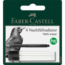 FABER-CASTELL Pótbél precíziós radírstifthez, 4 darabos, FABER-CASTELL