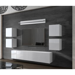 Prince Concept 41 nappali bútor szett magasfényű fehér (240CM)