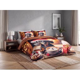 3D mikroszálas flanel ágyneműhuzat WARM WOOFS színes + párnahuzat 40x50 cm ingyenes Ágyneműhuzat mérete: 70 x 90 cm | 140 x 200 cm