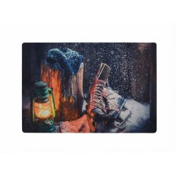 Karácsonyi lábtörlő RUSTIC WELCOME 38x58 cm - több változatban Változat: Korcsolyák