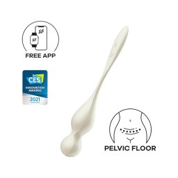 Satisfyer Love Birds 1 - okos, vibrációs gésagolyó (fehér)