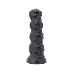 Topped Monster - koponya dildó - 22 cm (fekete)