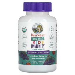 MaryRuth's Organikus Gyerek erősítő Gumivitamin Bodzával, C-vitaminnal és Cinkkel, Vegyes bogyós íz, 60 db