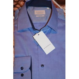 Eterna Meisterhaft 1863 slim fit kék szőttes ing, 39